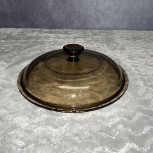 Pyrex Corning Visions Cookware #14 Replacement Amber Brown 7.5” Glass Lid